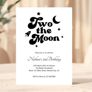 Dos invitaciones de cumpleaños Minimalistas por la