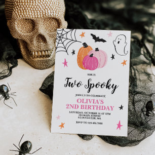 Dos invitaciones de cumpleaños número 2 de Hallowe