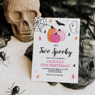 Dos invitaciones de cumpleaños número 2 de Hallowe