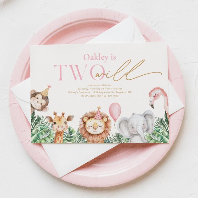 Dos invitaciones de cumpleaños para animales Fiest (Subido por el creador)