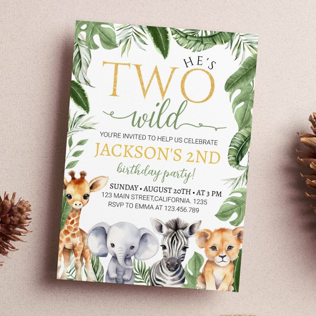 Dos invitaciones de cumpleaños para animales salva (Subido por el creador)