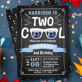 Dos Invitaciones de cumpleaños para Chalkboard de
