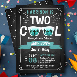 Dos Invitaciones de cumpleaños para Chalkboard de