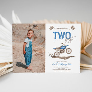 Dos invitaciones de cumpleaños para ciclismo de su