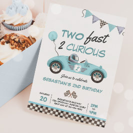 Dos invitaciones de cumpleaños para el auto Fast B