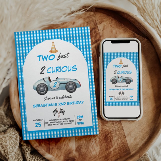 Dos invitaciones de cumpleaños para el auto Fast B (Subido por el creador)