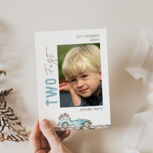 Dos invitaciones de cumpleaños para foto de coche