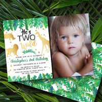 Dos invitaciones de cumpleaños para fotografía de 