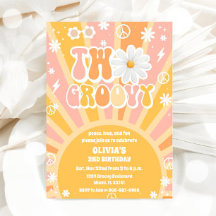 Dos invitaciones de cumpleaños retro geniales
