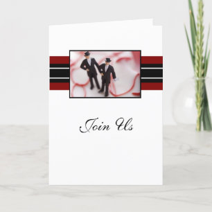 Dos invitaciones de encargo de la boda de los