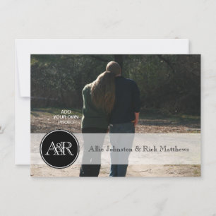 Dos invitaciones de matrimonio fotográfico monogra