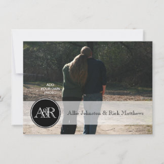 Dos invitaciones de matrimonio fotográfico monogra