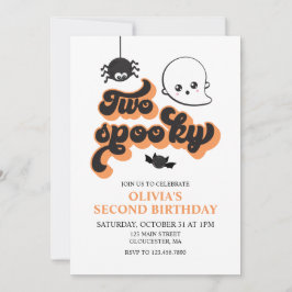 Dos invitaciones espeluznantes de cumpleaños númer