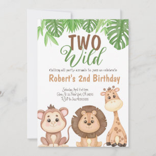 Dos invitaciones para el cumpleaños de la jirafa d