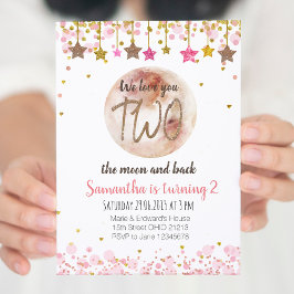 Dos invitaciones para el cumpleaños de la luna