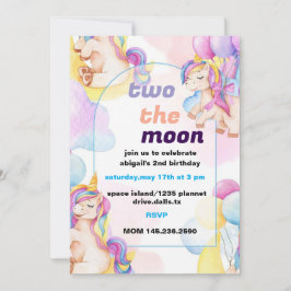 Dos invitaciones para el cumpleaños de la luna
