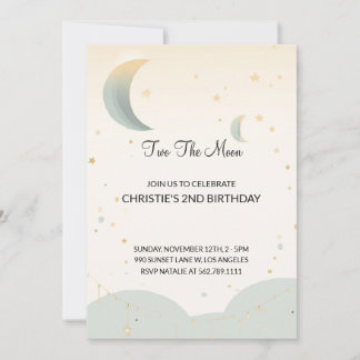 Dos invitaciones para el segundo cumpleaños de la 