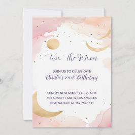 Dos invitaciones para el segundo cumpleaños de la