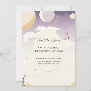 Dos invitaciones para el segundo cumpleaños de la 