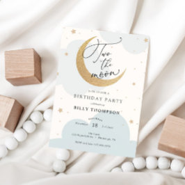 Dos invitaciones para el segundo cumpleaños de Moo