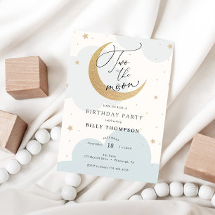 Dos invitaciones para el segundo cumpleaños de Moo