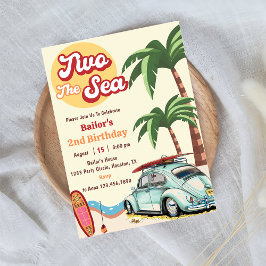 Dos invitaciones para el segundo cumpleaños de Sea