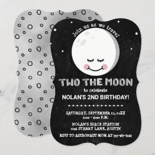 Dos invitaciones para el segundo cumpleaños de The