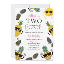 Dos invitaciones para el segundo cumpleaños del ch