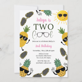 Dos invitaciones para el segundo cumpleaños del ch