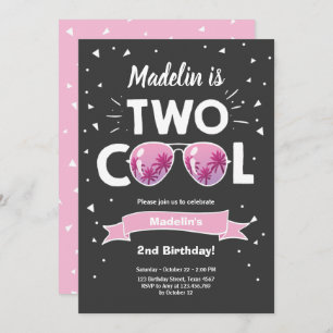 Dos invitaciones para el segundo cumpleaños del Ch