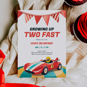 Dos invitaciones para el segundo cumpleaños del co