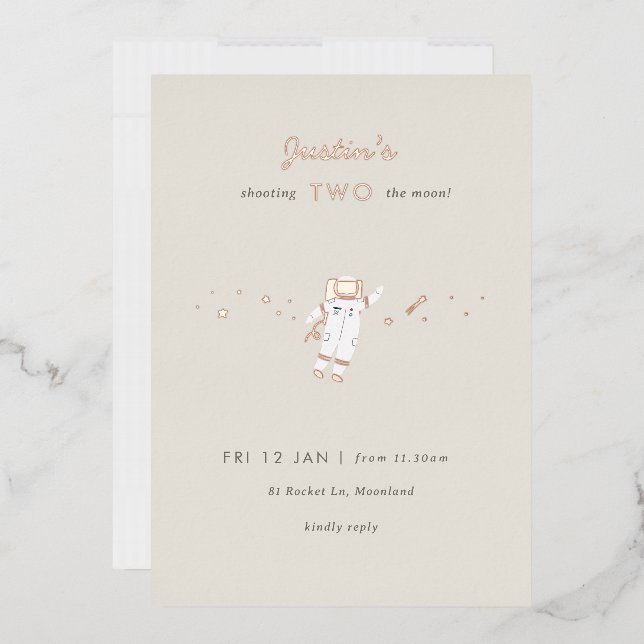 Dos invitaciones para el segundo cumpleaños del Re (Sobre)