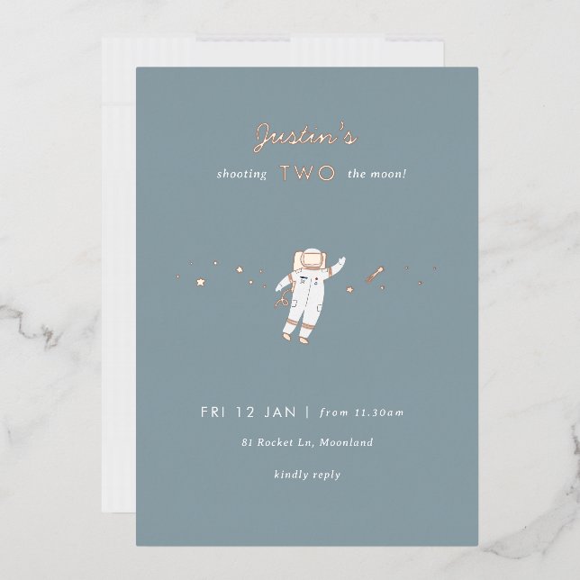 Dos invitaciones para el segundo cumpleaños del Re (Sobre)