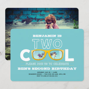 Dos invitaciones para foto de cumpleaños de Guay