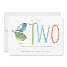 Dos invitaciones para la fiesta de cumpleaños