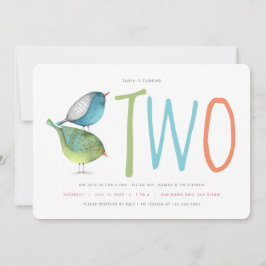 Dos invitaciones para la fiesta de cumpleaños