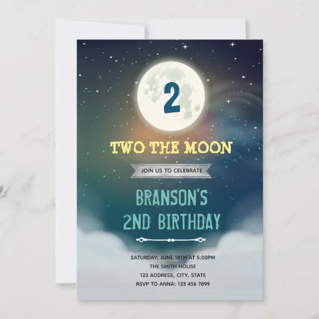 Dos invitaciones para la fiesta de cumpleaños de l (Anverso)