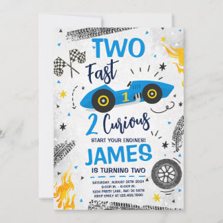 Dos Invitaciones rápidas de 2 Curiosos Azules de S