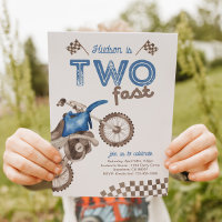 Dos invitaciones rápidas de bicicleta de tierra az