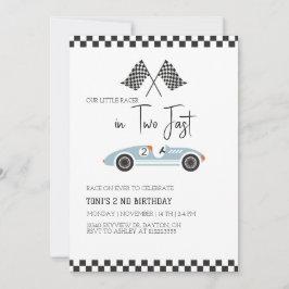 Dos invitaciones rápidas de cumpleaños, un coche d
