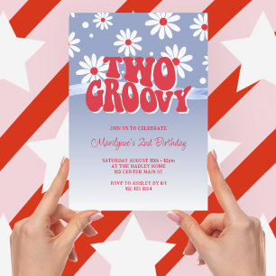 Dos invitaciones retro divertidas para el segundo 