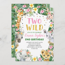 Dos invitaciones salvajes al cumpleaños de Safari