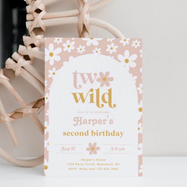 Dos invitaciones salvajes de cumpleaños | Daisies  (Subido por el creador)