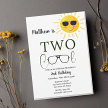 Dos invitaciones simples de Guay Sunglass 2º cumpl