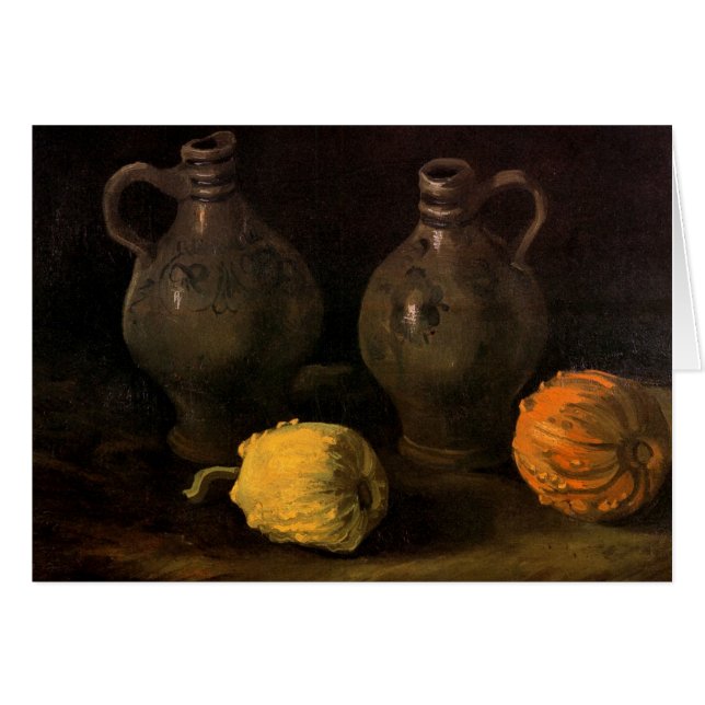 Dos jarras y dos calabazas de Vincent van Gogh (Anverso (Horizontal))
