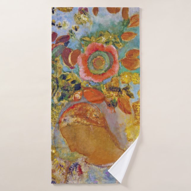 Dos jóvenes Chicas entre flores, Redon (Toalla de baño)