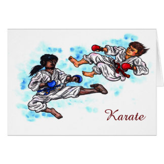 dos karates peleando en la batalla del torneo