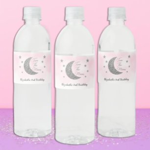Dos La Etiqueta De Botella De Agua De Segundo Cump