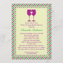 Dos lentes de vino Invitación a la ducha de novia