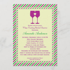 Dos lentes de vino Invitación a la ducha de novia